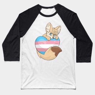 Trans-Flag with a Fennec Fox Baseball T-Shirt